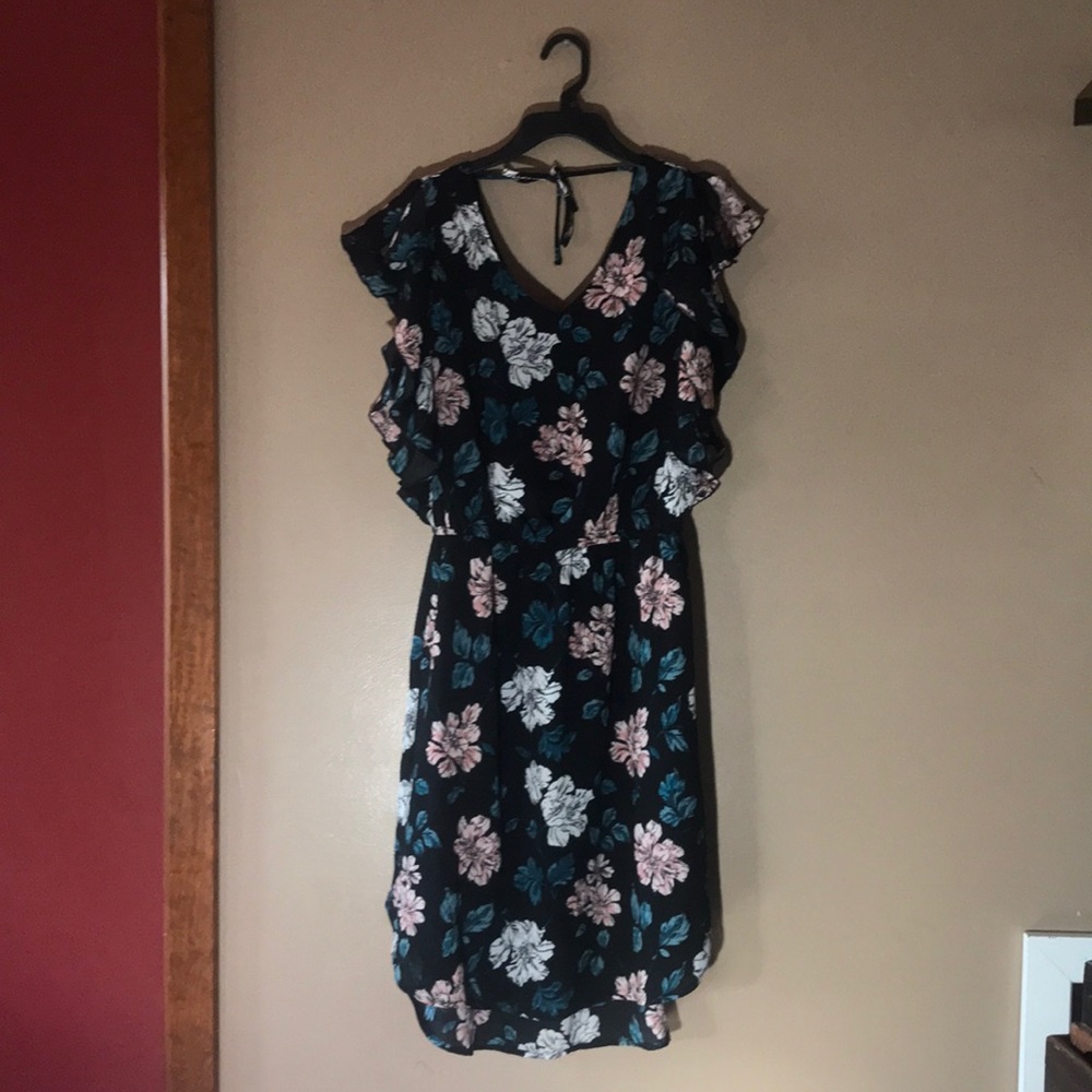 Merona Floral Print high low dress